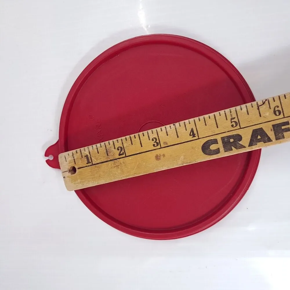 Vintage Tupperware 238-18 B tab Red Lid cap for food container storage ONLY